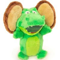 Godog Silent Squeak Flips Gator Monkey With Chew Guard Technology Durable Plush Dog Toy Small