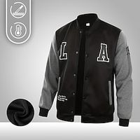 Men's Wind Jacket Varsity Jacket Long Sleeve Jacket Athletic Winter Thermal Warm Breathable Moisture Wicking Running Active Training Walking Sportswear Activewear Earth Yellow Black Blue miniinthebox - thumbnail