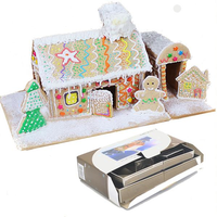 3D Gingerbread House Cookie Cutters Metal Stainess Steel Fondant Cake Mould Biscuit Mold Baking Tool