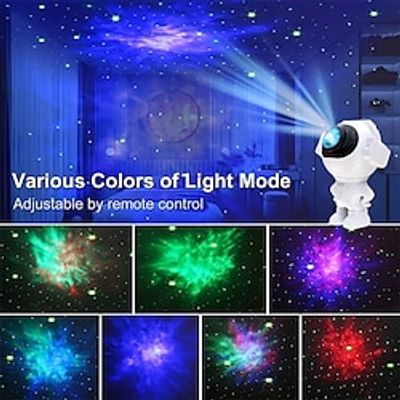 Star Projector Night Light Astronaut Space Projector Starry Nebula Ceiling LED Lamp With Timer And Remote Gifts For Birthdays Valentine's Day Lightinthebox