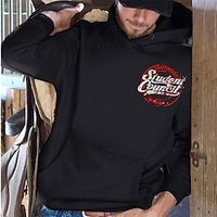 Men's Pullover Hoodie Sweatshirt Graphic Letter Print Daily Holiday Going out Hot Stamping Casual Streetwear Hoodies Sweatshirts  Black Lightinthebox - thumbnail