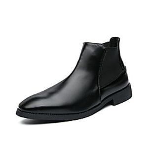Men's Boots Fashion Boots Bootie Cowboy Boots Casual Vintage Daily Patent Leather Non-slipping Wear Proof Booties / Ankle Boots Black Brown Fall Winter miniinthebox