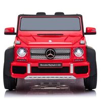 Megastar Licensed 12V Mercedes G650 Battery Car With Remote Control EVA Foam Rubber Wheels, Leather Seat, MP3 USB Music Player - Red (UAE Delivery Only)