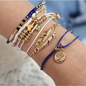 Women's Loom Bracelet Mismatched Leaf life Tree Boho Alloy Bracelet Jewelry Picture color For Date Festival Lightinthebox