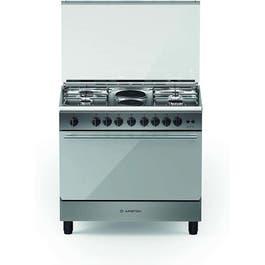 Ariston Cooker 90 Cm, Bam940Emsm, 4 Gas Oven+ 2 Plate+ Gas Hob, Enamelled Grids
