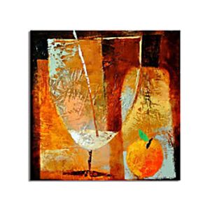 Oil Painting Handmade Hand Painted Wall Art Abstract Food Drink Wine in Cup Home Decoration Decor Stretched Frame Ready to Hang Lightinthebox
