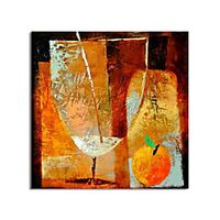 Oil Painting Handmade Hand Painted Wall Art Abstract Food Drink Wine in Cup Home Decoration Decor Stretched Frame Ready to Hang Lightinthebox - thumbnail