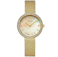 Ecstacy Women's Analog Champagne Mop Dial Watch - E20506-GMGMC