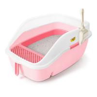 CatIdea Luxury Open Cat Litter Station with Sifter-Pink