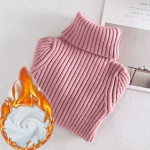 Kids Girls' Sweater Solid Color Outdoor Long Sleeve Fashion Cotton 2-12 Years Winter Black Pink khaki  Fall Lightinthebox