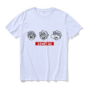 Inspired by Demon Slayer: Kimetsu no Yaiba Agatsuma Zenitsu Anime Cartoon Polyester / Cotton Blend Print Harajuku Graphic Kawaii T-shirt For Women's / Men's / Couple's miniinthebox