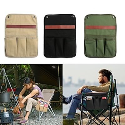 Chair Armrest Organize Bag, Universal Water Bottle Holder for Patio Recliner Chair, Beach Chair, Folding Camping Chair and Office Chair, Hanging Storage Pouch Multi Pockets Armrest Beside Bag Lightinthebox