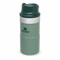 Stanley Classic Trigger Action Travel Mug Hammertone Green 250ml - thumbnail