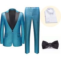 Retro Vintage Roaring 20s 1920s Outfits Suits  Blazers The Great Gatsby Gentleman Men's Cosplay Costume Masquerade Party Party  Evening Coat miniinthebox - thumbnail