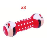 Christmas Series Squeaky Dumbbells For Dogs & Cats (Pack of 3)