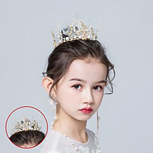Children's Bride Crown Headdress Handmade Bride Crown Wedding Hair Dress Shooting Dress Accessories Lightinthebox