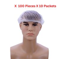 Hotpack Hair Net Bouffant White Color 100 Pieces - NCAP