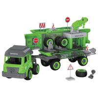 Little Story - Kids Toy Sanitation Truck With 2 Mini Truck - Green LS_ECC_GR