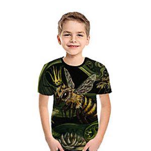 Kids Boys' T shirt Tee Short Sleeve 3D Print Animal Green Children Tops Summer Active Daily Wear Regular Fit 3-12 Years miniinthebox