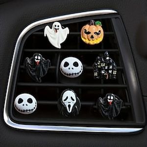 New Cross-Border Monopoly Halloween Pumpkin Skull Ghost Car Aromatherapy Clip Car Air Conditioner Decoration Car Perfume Lightinthebox