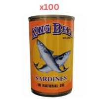 King Bell Sardine In Oil 155gm Pack of 100
