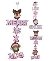 Homesmiths Christmas Hanging Deco Figure Felt Assorted 1 Piece