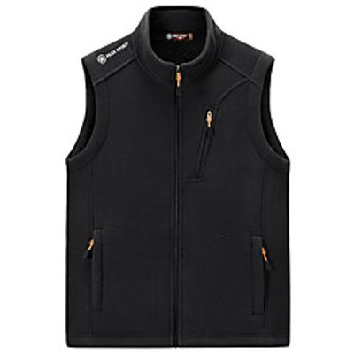 Men's Vest Sport Daily Fall Winter Regular Coat Stand Collar Loose Thermal Warm Windproof Breathable Elegant Jacket Long Sleeve Solid Color Embroidered Blue Black Dark Gray Lightinthebox