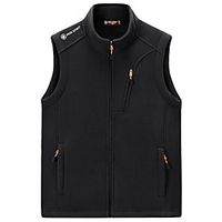 Men's Vest Sport Daily Fall Winter Regular Coat Stand Collar Loose Thermal Warm Windproof Breathable Elegant Jacket Long Sleeve Solid Color Embroidered Blue Black Dark Gray Lightinthebox - thumbnail