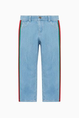 Light-Blue Denim Striped Jeans Light-Blue Denim Striped Jeans