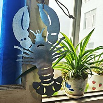 Iron Crafts Creative Marine Style Home Decoration Metal Hollow Mermaid Lobster Pendant Lightinthebox
