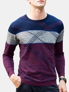 100%Wool Jacquard Casual Sweater