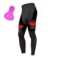 21Grams Women's Cycling Tights Bike Tights Moisture Wicking Sports Watermelon Fruit Black Mountain Bike MTB Road Bike Cycling Clothing Apparel Bike Wear  Athleisure Lightinthebox - thumbnail