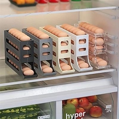 Refrigerator Egg Storage Box, Automatic Egg Rolling Rack, Large Capacity Refrigerator Special Egg Holder Storage Box Lightinthebox