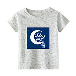 Kids Boys' T shirt Short Sleeve White Galaxy Print White Blue Red Children Tops Summer Active Daily Wear Children's Day Regular Fit 2-9 Years Lightinthebox