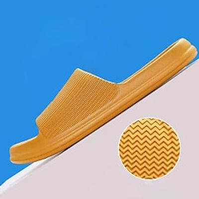 New Feces-stepping Slippers Summer Home Bathroom Non-slip Slippers Thick-soled Home Couple Slippers Eva Slippers miniinthebox