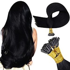 Remy I Tip Hair Extensions Human Hair Blonde Hair Extensions Pre Bonded Black I Tip Remy Extensions 22 Inch 50g 1gs Lightinthebox