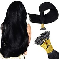 Remy I Tip Hair Extensions Human Hair Blonde Hair Extensions Pre Bonded Black I Tip Remy Extensions 22 Inch 50g 1gs Lightinthebox - thumbnail