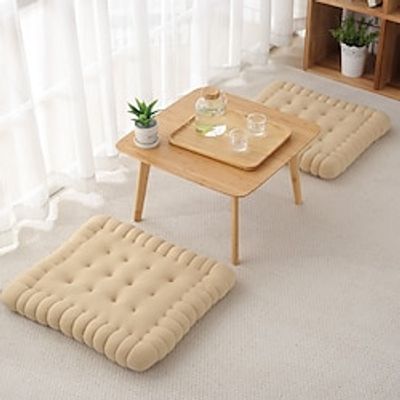 1pc Personality Creative Biscuit Thickened Chair Winter Spring and Summer Simple Tatami Comfortable Pure Color Floating Window Mat miniinthebox