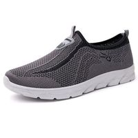 Men Breathable Knitted Fabric Slip Resistant Casual Shoes