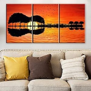 3 Pieces Guitar Poster Guitar Wall Decor Music Decor Music Wall Decor Guitar Canvas Wall Art Music Pictures Wall Art Music Wall Art Prints for Bedroom Living Room Decor (12x18x3Pcs) Lightinthebox