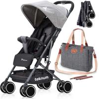 Teknum Stroller Diaper Bag Combo - Grey CM_TKLS_YLGBRDGY