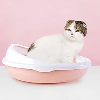 Keep Your Home Clean  Tidy - Semi-Closed Anti Splash Cat Litter Box With Scoop Lightinthebox - thumbnail