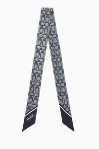 Vintage Signature Print Skinny Scarf in Silk
