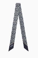 Vintage Signature Print Skinny Scarf in Silk - thumbnail