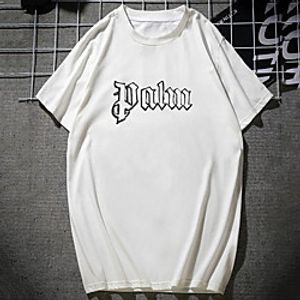 Men's Unisex Tee T shirt Hot Stamping Graphic Prints Letter Plus Size Print Short Sleeve Casual Tops 100% Cotton Basic Designer Big and Tall White Black Lightinthebox