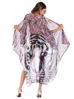 Bohemian Printed Beach Cover Up Chiffon Kimono