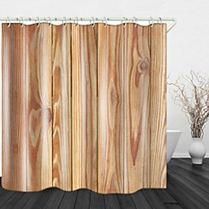 Solid fir Board Print Waterproof Fabric Shower Curtain for Bathroom Home Decor Covered Bathtub Curtains Liner Includes with Hooks miniinthebox