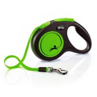 Flexi New Neon Tape Retractable Dog Leash Green - S-5M