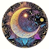 1pc Abstract DIY Diamond Painting Retro Mysterious Cartoon Pattern Moon Diamond Painting Handcraft Home Gift Without Frame miniinthebox - thumbnail