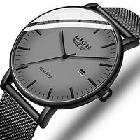 LIGE Fashion Mens Watches Top Brand Luxury Blue Waterproof Watches Ultra Thin Date Simple Casual Quartz Watch Men Sports Clock miniinthebox - thumbnail